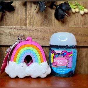 Bath & Body Works 🌈☁️ Rainbow Cloud Pocketbac Holder Bag Charm & Peeps Refill